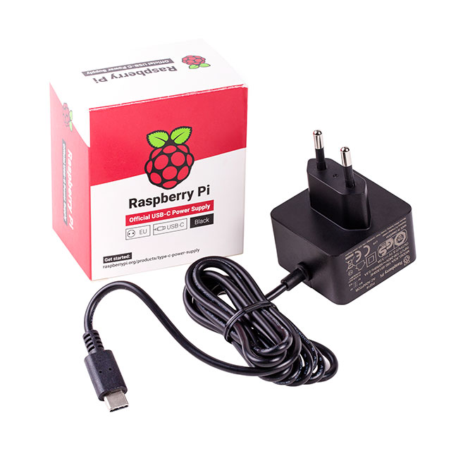 RPI USB-C POWER SUPPLY BLACK EU